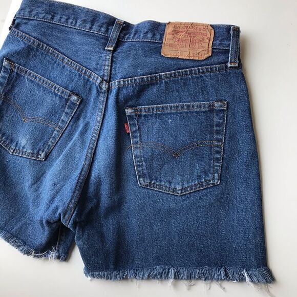 Levi’s cutoff denim shorts 501 high waist 30 - Picture 1 of 10
